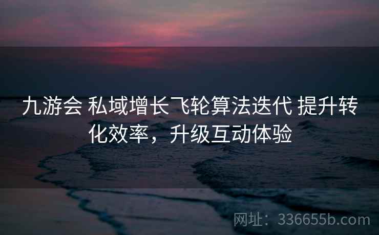 九游会 私域增长飞轮算法迭代 提升转化效率，升级互动体验