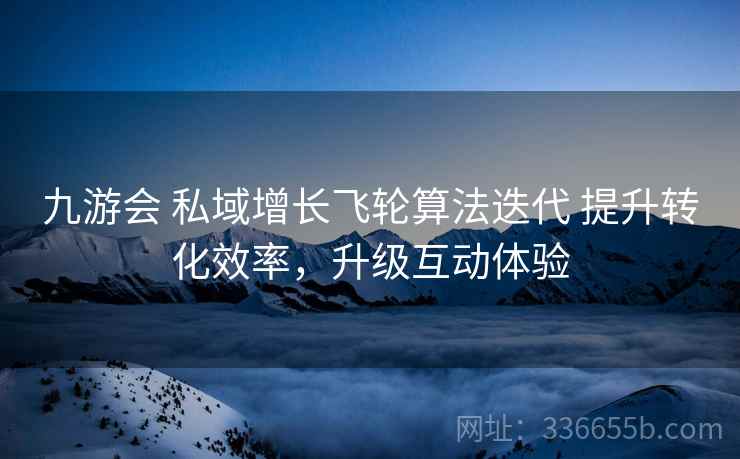 九游会 私域增长飞轮算法迭代 提升转化效率，升级互动体验