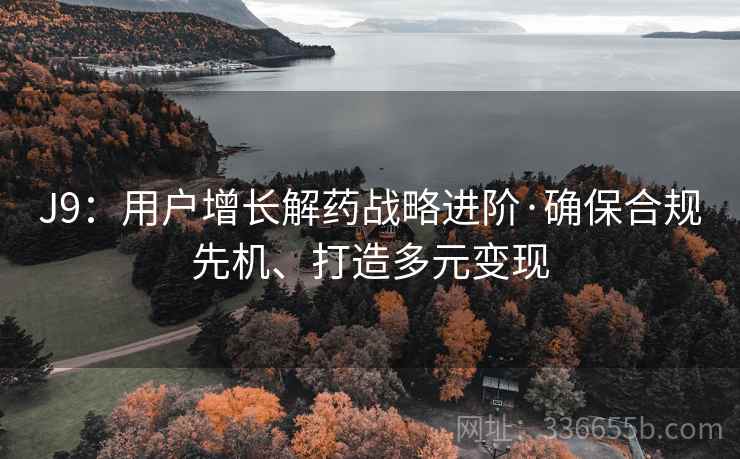 J9：用户增长解药战略进阶·确保合规先机、打造多元变现