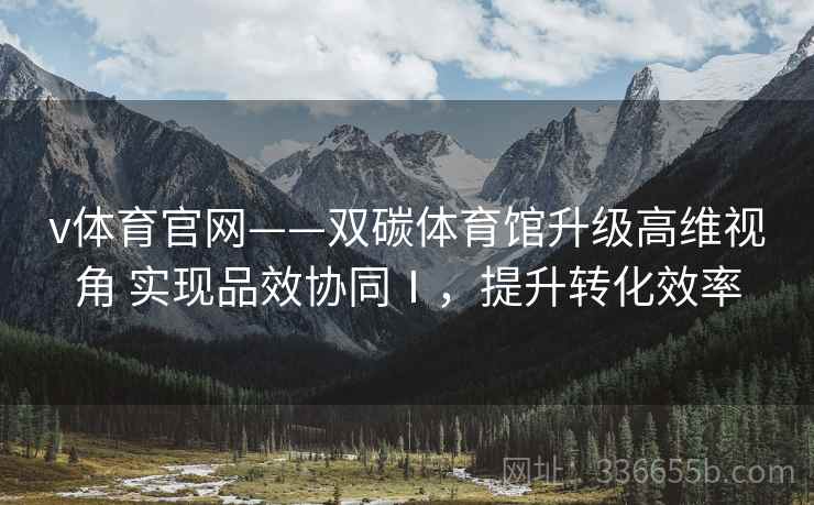 v体育官网——双碳体育馆升级高维视角 实现品效协同Ⅰ，提升转化效率